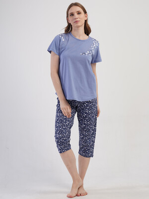 Купить Хлопковый домашний комплект с коротким рукавом VIENETTA 4081222850 в Украина в Lingerie.ua - Одяг для дому та відпочинку, Видео