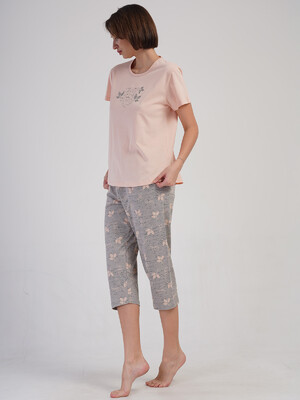 Купить Хлопковый домашний комплект большого размера с капри VIENETTA 4083782378 в Украина в Lingerie.ua - Одяг для дому та відпочинку, Фото 3