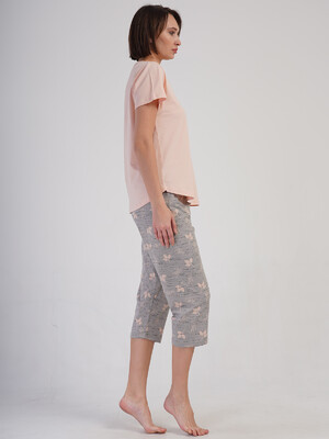 Купить Хлопковый домашний комплект большого размера с капри VIENETTA 4083782378 в Украина в Lingerie.ua - Одяг для дому та відпочинку, Фото 7