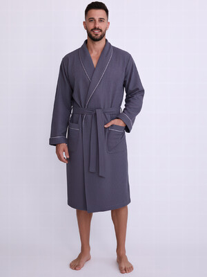 Купить Чоловічий вафельний халат на запах LNGR 170757 Ekke в Украина в Lingerie.ua - Одяг для дому та відпочинку, Фото 12