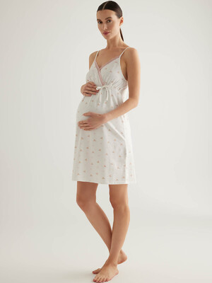 Нічна сорочка з мереживом на тонких бретелях HAYS 50195