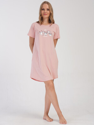 Хлопковая домашняя туника с коротким рукавом VIENETTA 4070760000