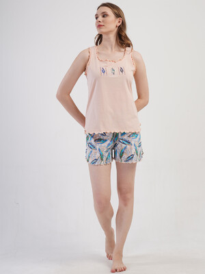 Купить Хлопковый комплект женский из майки и шорт VIENETTA 4082178866 в Украина в Lingerie.ua - Одяг для дому та відпочинку, Фото 3