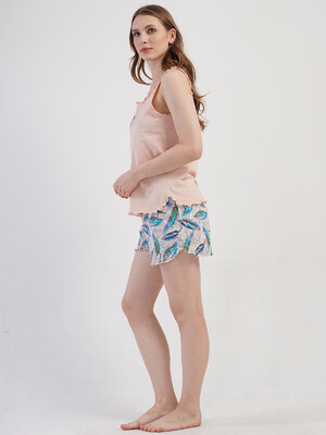 Купить Хлопковый комплект женский из майки и шорт VIENETTA 4082178866 в Украина в Lingerie.ua - Одяг для дому та відпочинку, Фото 4