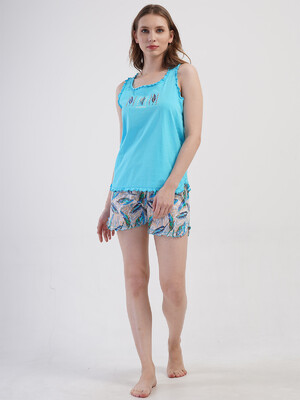 Купить Хлопковый комплект женский из майки и шорт VIENETTA 4082178866 в Украина в Lingerie.ua - Одяг для дому та відпочинку, Фото 7