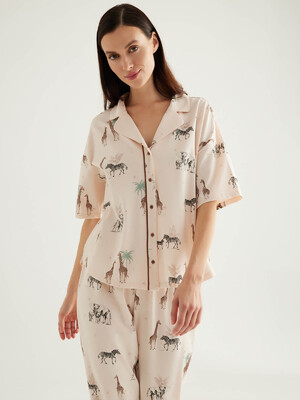 Купить Бавовняна класична піжама з коротким рукавом HAYS 50323 в Украина в Lingerie.ua - Одяг для дому та відпочинку, Фото 2