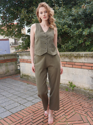 Купить Бавовняний літній костюм зі штанами VIENETTA PLUS 4120060000 в Украина в Lingerie.ua - Одяг для дому та відпочинку, Фото 3