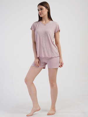 Купить Домашний комплект из вискозы с шортами VIENETTA 4093081049 в Украина в Lingerie.ua - Одяг для дому та відпочинку, Фото 2