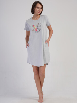 Купить Бавовняна домашня туніка великого розміру VIENETTA 4100620000 в Украина в Lingerie.ua - Одяг для дому та відпочинку, Фото 2