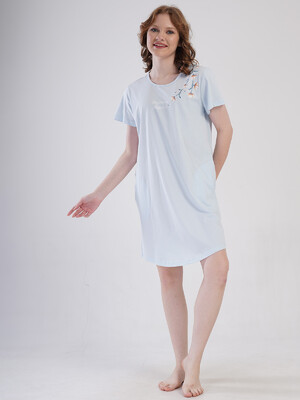 Купить Бавовняна домашня туніка великого розміру з кишенями VIENETTA 4092030000 в Украина в Lingerie.ua - Одяг для дому та відпочинку, Фото 2