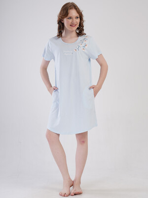 Купить Бавовняна домашня туніка великого розміру з кишенями VIENETTA 4092030000 в Украина в Lingerie.ua - Одяг для дому та відпочинку, Фото 8
