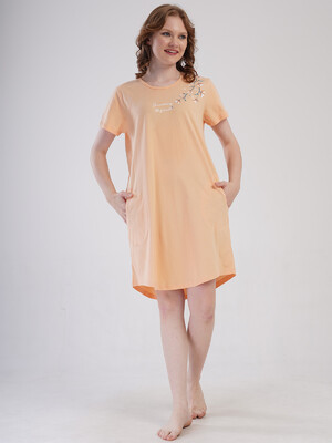 Купить Бавовняна домашня туніка великого розміру з кишенями VIENETTA 4092030000 в Украина в Lingerie.ua - Одяг для дому та відпочинку, Фото 3