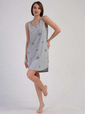 Купить Хлопковая домашняя туника на широких бретельках VIENETTA 4091646203 в Украина в Lingerie.ua - Одяг для дому та відпочинку, Фото 3