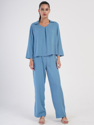 Купить Літній костюм із штапелю з брюками VIENETTA PLUS 4051040000 в Украина