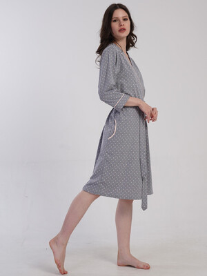 Купить Хлопковый халат женский на запах VIENETTA 5033141248 в Украина в Lingerie.ua - Одяг для дому та відпочинку, Фото 2