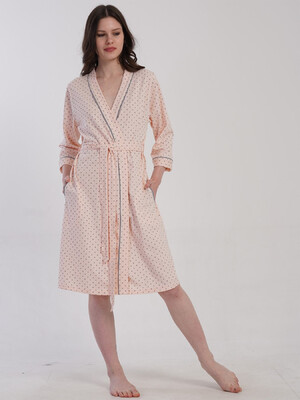 Купить Хлопковый халат женский на запах VIENETTA 5033141248 в Украина в Lingerie.ua - Одяг для дому та відпочинку, Фото 3