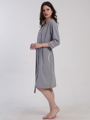 Купить Хлопковый халат женский на запах VIENETTA 5033141248 в Украина в Lingerie.ua - Одяг для дому та відпочинку, Фото 6