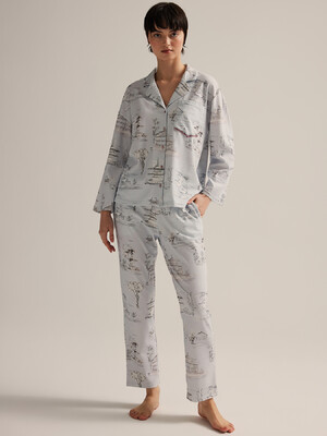 Купить Хлопковая классическая  пижама с длинным рукавом HAYS 62519 в Украина в Lingerie.ua - Одяг для дому та відпочинку, Фото 1