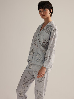 Купить Хлопковая классическая  пижама с длинным рукавом HAYS 62519 в Украина в Lingerie.ua - Одяг для дому та відпочинку, Фото 3