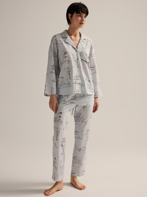 Купить Хлопковая классическая  пижама с длинным рукавом HAYS 62519 в Украина в Lingerie.ua - Одяг для дому та відпочинку, Фото 9