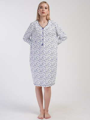 Купить Бавовняна туніка великого розміру з довгим рукавом VIENETTA 4050413813 в Украина в Lingerie.ua - Одяг для дому та відпочинку, Фото 2