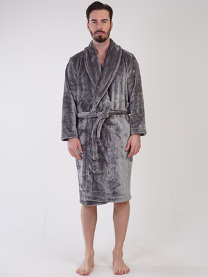 Теплый мужской  халат из велсофта VIENETTA MAN 3100830000