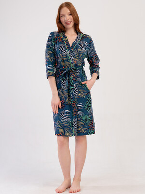 Купить Хлопковый халат женский большого размера VIENETTA 4100675136 в Украина