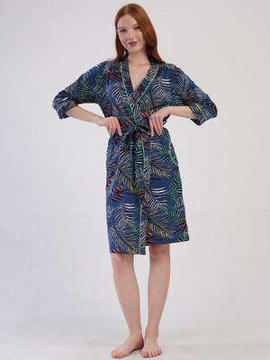 Купить Бавовняний халат жіночий великого розміру VIENETTA 4100675136 в Украина в Lingerie.ua - Одяг для дому та відпочинку, Фото 3