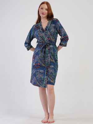 Купить Бавовняний халат жіночий великого розміру VIENETTA 4100675136 в Украина в Lingerie.ua - Одяг для дому та відпочинку, Фото 5