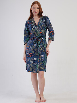 Купить Бавовняний халат жіночий великого розміру VIENETTA 4100675136 в Украина в Lingerie.ua - Одяг для дому та відпочинку, Фото 6