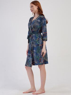 Купить Бавовняний халат жіночий великого розміру VIENETTA 4100675136 в Украина в Lingerie.ua - Одяг для дому та відпочинку, Фото 8