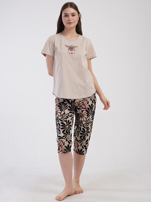 Купить Хлопковый домашний комплект большого размера с капри VIENETTA 4080623526 в Украина в Lingerie.ua - Одяг для дому та відпочинку, Фото 2