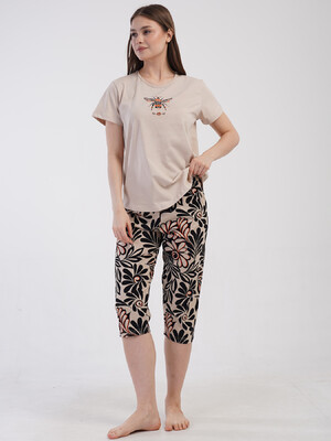 Купить Хлопковый домашний комплект большого размера с капри VIENETTA 4080623526 в Украина в Lingerie.ua - Одяг для дому та відпочинку, Фото 4