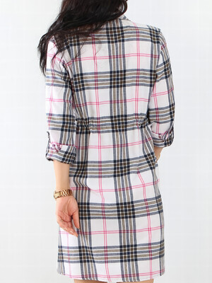 Купить Халат в клетку на пуговицах с длинным рукавом JEN 03405 в Украина в Lingerie.ua - Одяг для дому та відпочинку, Фото 3