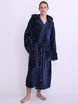 Купить Плюшевый теплый мужской халат с капюшоном LNGR 170805 Шарпей в Украина в Lingerie.ua - Одяг для дому та відпочинку, Фото 3