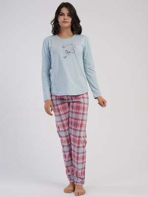 Купить Хлопковый домашний комплект с длинным рукавом VIENETTA 5031093825 в Украина в Lingerie.ua - Одяг для дому та відпочинку, Фото 1