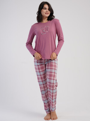 Купить Хлопковый домашний комплект с длинным рукавом VIENETTA 5031093825 в Украина в Lingerie.ua - Одяг для дому та відпочинку, Фото 7