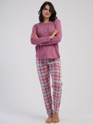 Купить Хлопковый домашний комплект с длинным рукавом VIENETTA 5031093825 в Украина в Lingerie.ua - Одяг для дому та відпочинку, Фото 3