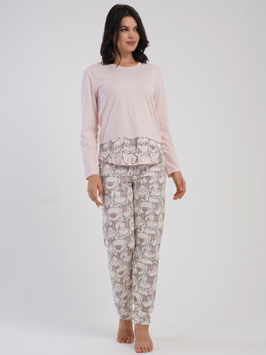 Купить Хлопковый домашний костюм с длинным рукавом VIENETTA 5040433843 в Украина в Lingerie.ua - Одяг для дому та відпочинку, Видео