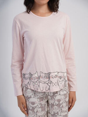 Купить Хлопковый домашний костюм с длинным рукавом VIENETTA 5040433843 в Украина в Lingerie.ua - Одяг для дому та відпочинку, Фото 2