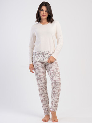 Купить Хлопковый домашний костюм с длинным рукавом VIENETTA 5040433843 в Украина в Lingerie.ua - Одяг для дому та відпочинку, Фото 4