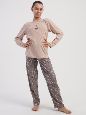 Купить Хлопковая пижама с длинным рукавом VIENETTA 5032716797 в Украина в Lingerie.ua - Одяг для дому та відпочинку, Видео