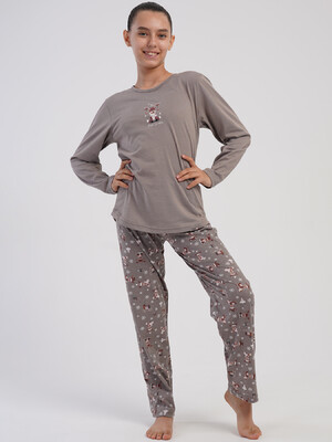 Купить Хлопковая пижама с длинным рукавом VIENETTA 5032716797 в Украина в Lingerie.ua - Одяг для дому та відпочинку, Фото 3