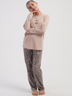 Купить Хлопковая пижама с длинным рукавом VIENETTA 5032716797 в Украина в Lingerie.ua - Одяг для дому та відпочинку, Фото 4