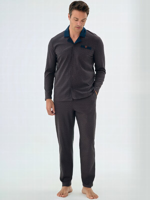 Купить Бавовняна класична піжама з довгим рукавом SVMAN 9639 в Украина