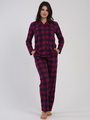 Купить Хлопковая классическая женская пижама на пуговицах VIENETTA 5031382334 в Украина в Lingerie.ua - Одяг для дому та відпочинку, Фото 5