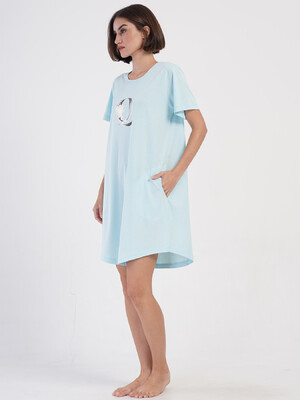 Купить Хлопковая домашняя туника с коротким рукавом VIENETTA 4053580000 в Украина в Lingerie.ua - Одяг для дому та відпочинку, Фото 7