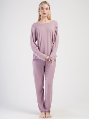 Купить Домашний комплект из вискозы с длинным рукавом VIENETTA 4040027997 в Украина в Lingerie.ua - Одяг для дому та відпочинку, Фото 4
