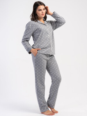 Купить Тепла флісова класична піжама VIENETTA 1618441123 в Украина в Lingerie.ua - Одяг для дому та відпочинку, Фото 5