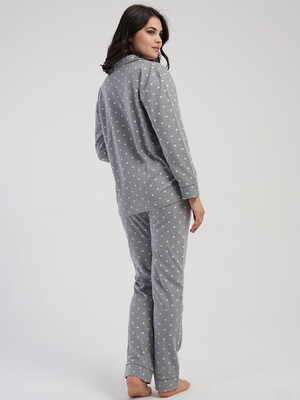 Купить Тепла флісова класична піжама VIENETTA 1618441123 в Украина в Lingerie.ua - Одяг для дому та відпочинку, Фото 8